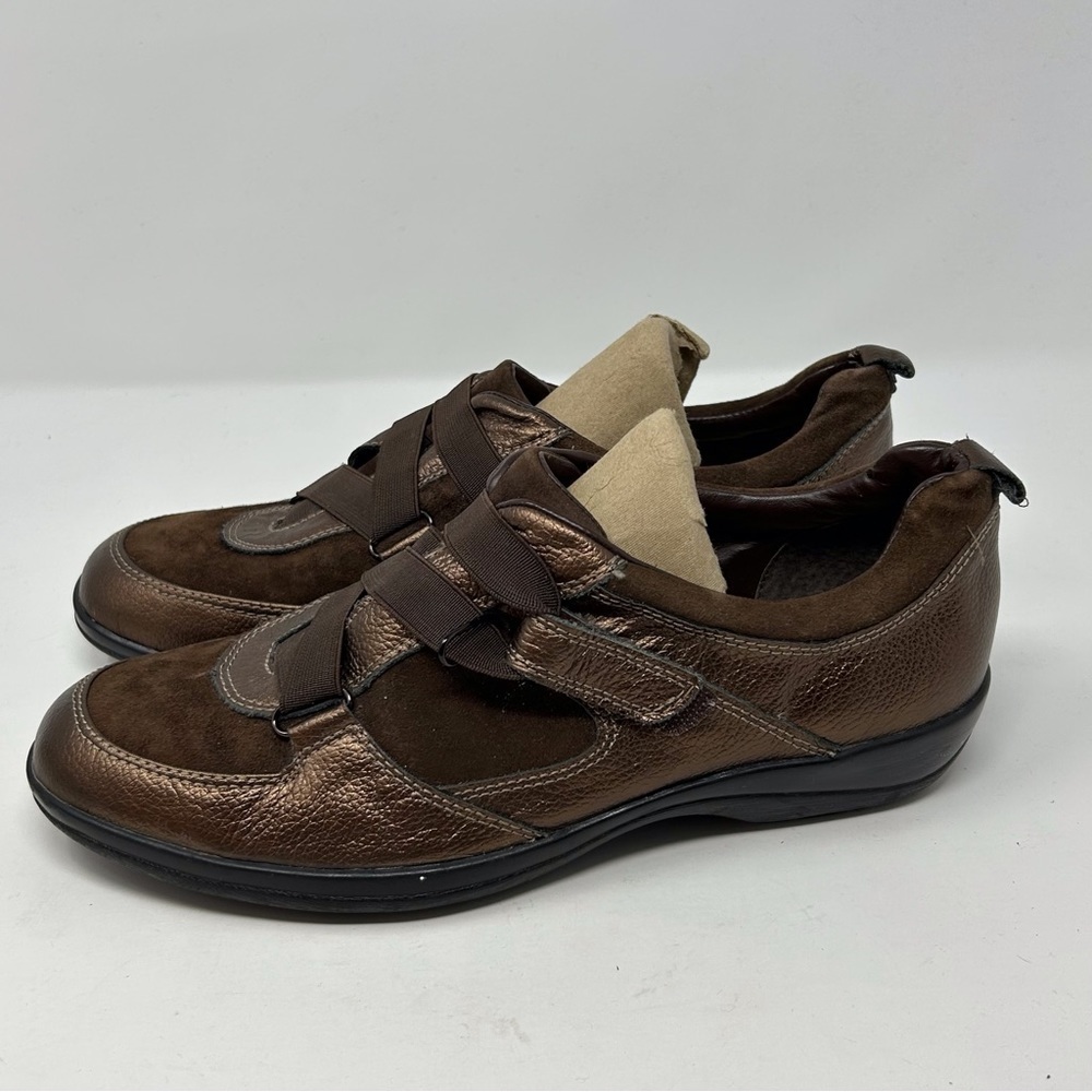 Softspots Alice Brown Leather Comfort Adjustable Walking Sneakers Size 10 - Picture 6 of 12